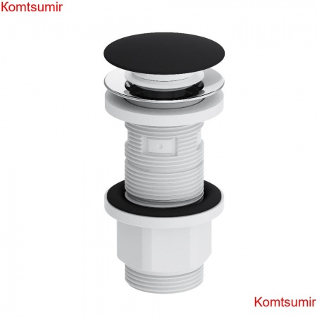 Damixa 210600300 Option, универсальный донный клапан, чёрный матовый