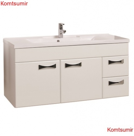 Тумба под раковину AQUATON Диор 120 подвесная, белая (1A110601DR010)