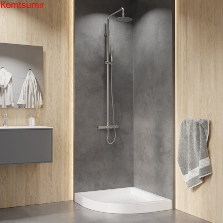 Душевой поддон полукруглый керамический RGW CR/R 900