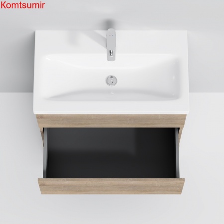 M91FSX0752OF GEM S, База под раковину, напольная, 75 см, 3 ящика, светлый дуб