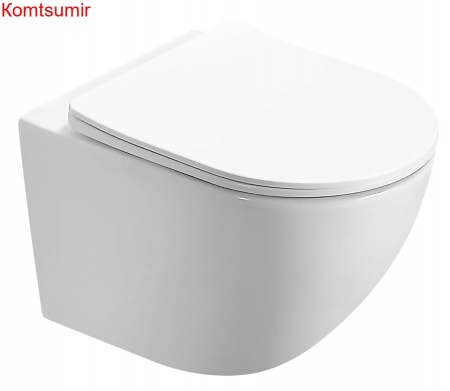 Унитаз подвесной AZARIO MORANO 480х370х370 безободковый в комплекте с сиденьем микролифт, белый (AZ-450W) Унитаз подвесной AZARIO MORANO 480х370х370 безободковый в комплекте с сиденьем микролифт, белый (AZ-450W)