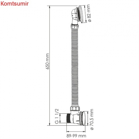 WasserKRAFT A055 Слив-перелив для ванны