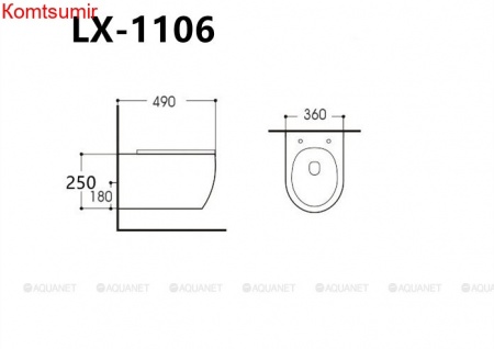 Унитаз подвесной Aquanet Smart Rimless LX-1106