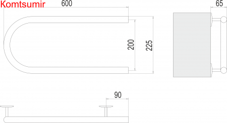 Электро 25 П-обр 600х200 Полотенцесушитель  TERMINUS Электро 25 П-обр 600х200 Полотенцесушитель  TERMINUS