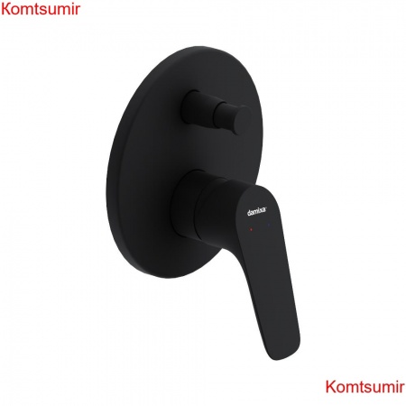 Damixa 777100300 Jupiter, Смеситель монтируемый в стену ванной - душевой (черный)