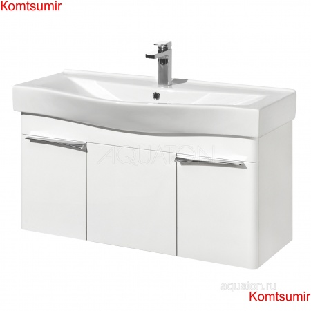 Тумба под раковину AQUATON Беверли 100 подвесная, белая (1A236701BV010)