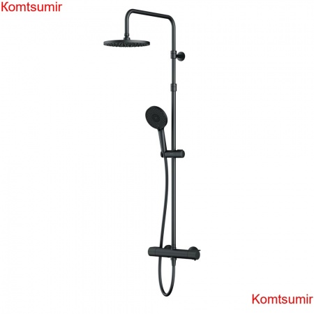 AM.PM F0785A422  X-Joy, душ.система:  см-ль д/душа с ТМС, душ.штанга,верхний душ 220мм, ручн душ, черн.