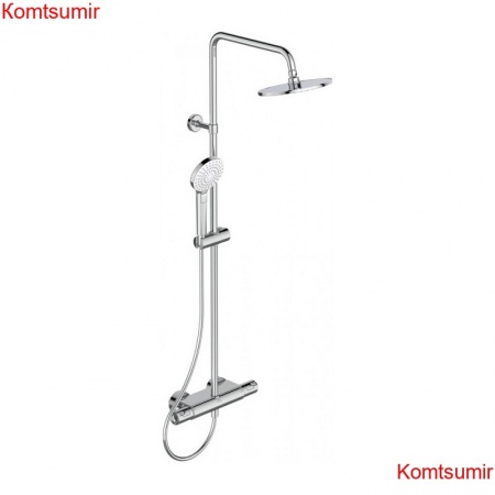 Душевая колонна Ideal Standard Ceratherm T50, в комплекте с термостатическим смесителем для душа, с полочкой (A7230AA)
