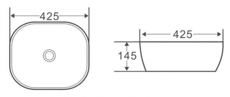 Раковина накладная керамическая BB1301