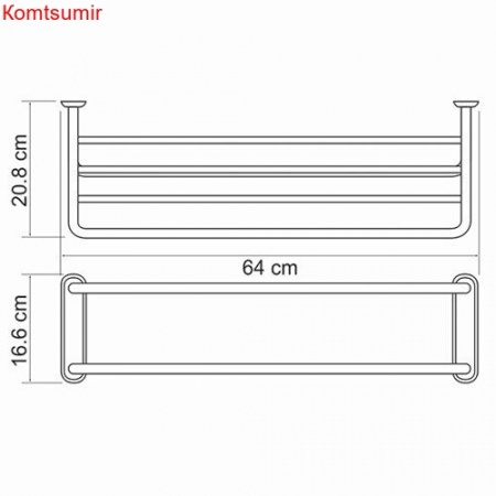 WasserKRAFT K-888 Полка для полотенец