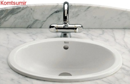 Раковина встраиваемая сверху Roca 51х39.5х18, керамика, цвет Белый (7.3223.0.700.0)