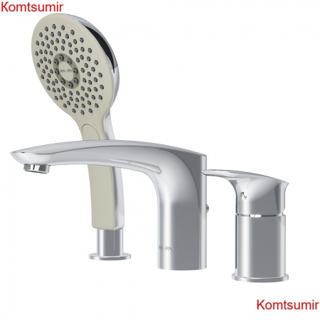 AM.PM F50A01300 Inspire V2.0, смеситель на борт ванны, трёхсекционный, излив  мм, хром, шт