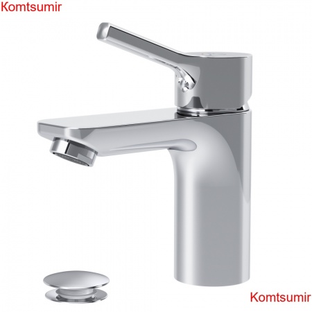 AM.PM F85B82100 X-Joy S, смеситель для умывальника с д/к, излив 100 мм, хром, шт