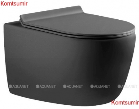 Унитаз подвесной Aquanet Rimless Cetus-GW BL-102N-WHT серый