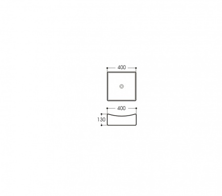 Раковина накладная для установки на столешницу AQUATEK AQ5516-00, 400*400*130 мм