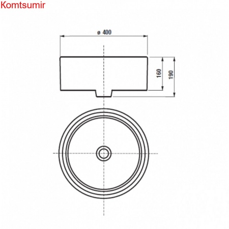 Раковина Roca Mila 40х40 акладная круглая белая (32700C000)