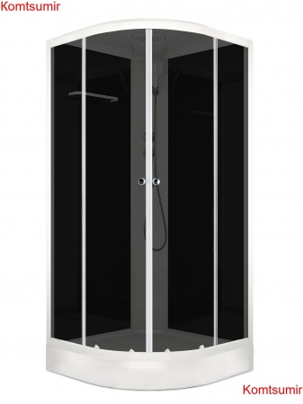 Душевая кабина Domani-Spa Delight Slim чёрное стекло 99 (90х90)