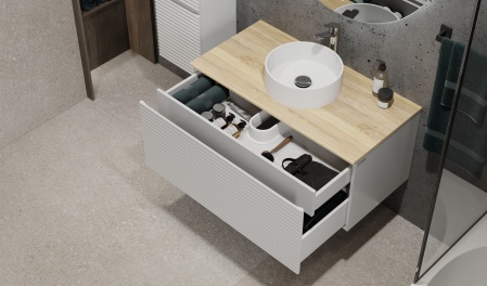 Тумба Cossety 100 подвесная Белый/Дуб Мавелла голд