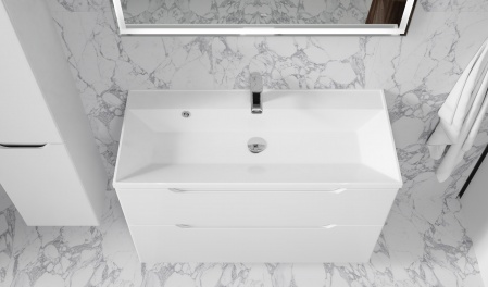 Тумба Wector 100 подвесная белая