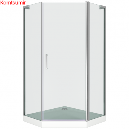 Душевой уголок поддон отдельно 100х100 угловой (пятиугольный) Good Door Pandora PNT-100-C-CH ПД00065