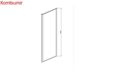 Aquatek Неподвижная душевая стенка для комбинации с дверью 200х90, хром