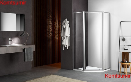 Душевое ограждение SANTREK AQUA Time - PNT-1000-C- Chrome 100010001950 стекло Прозр 6мм, профиль Хром