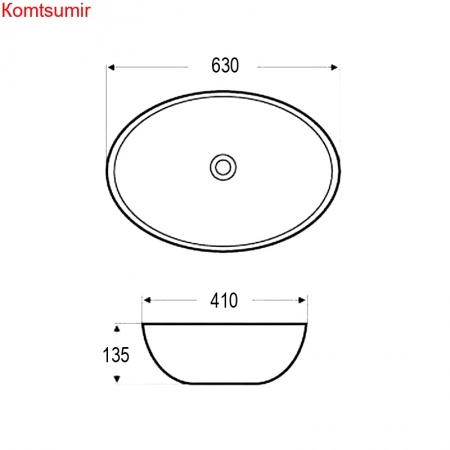 Раковина Azario накладная 630x410x135 белый (AZ-3077 SP)