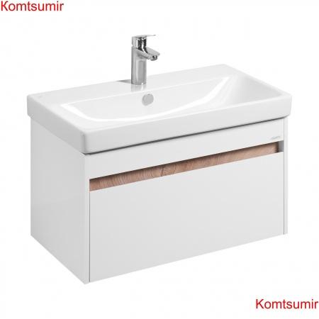 Тумба под раковину Акватон Марти 80 см, подвесная, цвет белый (1A283201MY010)