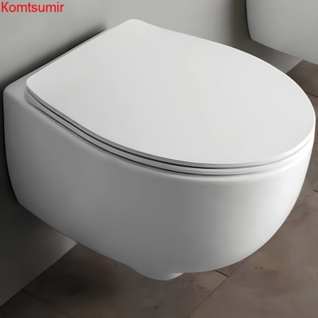 Унитаз подвесной Simas Bormio 350х520х260 безободковый, с креплением F85, цвет белый (BR18bi)