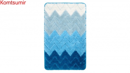 Коврик для ванной Fixsen Deep 1-ый, FX-5003С, голубой, 50х80 см.