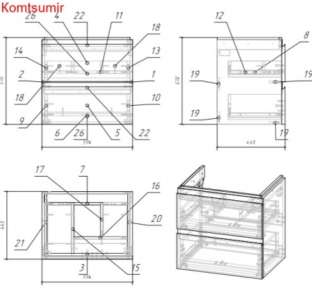 Тумба Cersanit MODUO 60