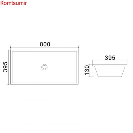 Раковина Azario 80х39,5х13, накладная, белая (AZ-4277)