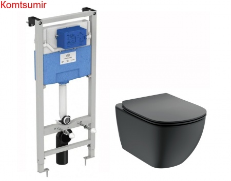 Комплект унитаза с инсталляцией Ideal Standard Tesi с сиденьем Микролифт (T3868V1) Комплект унитаза с инсталляцией Ideal Standard Tesi с сиденьем Микролифт (T3868V1)