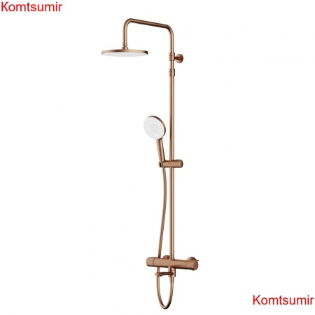 AM.PM F0785A544 X-Joy, душ.система:  см-ль д/ванны/душа с ТМС, душ.штанга,верх.душ 220мм, руч.душ,роз.золо