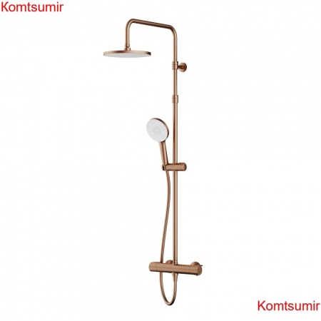 AM.PM F0785A444  X-Joy, душ.система:  см-ль д/душа с ТМС, душ.штанга,верхний душ 220мм, ручн душ, роз.золо