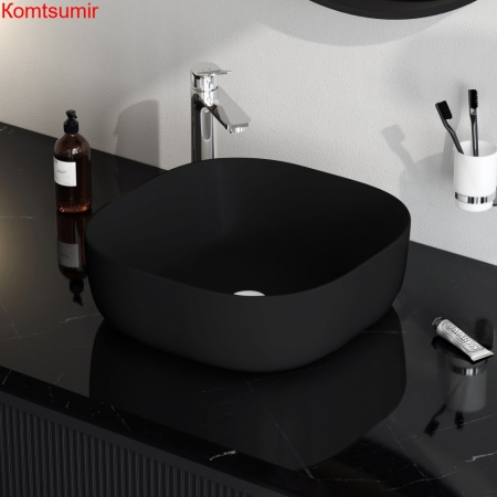 M8FWCC30430BM Func Раковина накладная, квадрат, 43 см, цвет черный матовый