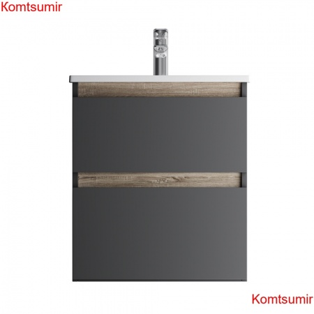 M85AFHX0552BM X-Joy, База под раковину, подвесная, 55 см, 2 ящика, черный матовый