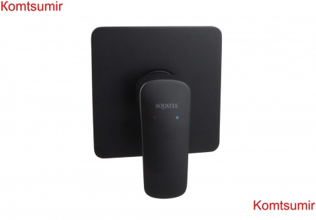 Смеситель для душа AQUATEK (внешняя и скрытая часть), матовый черный AQ1066MB ВЕГА