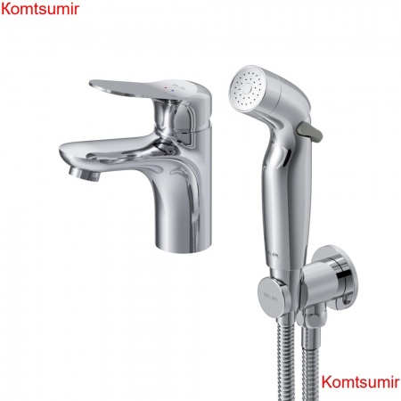 AM.PM F85C03000 Sunny, смеситель для умывальника с гиг.душем, хром, шт