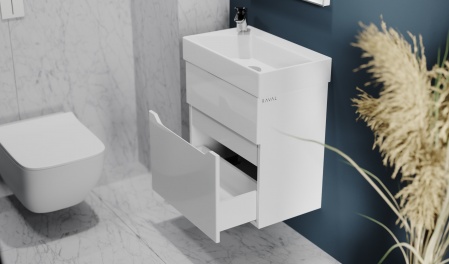 Тумба Brik 55 подвесная Белая