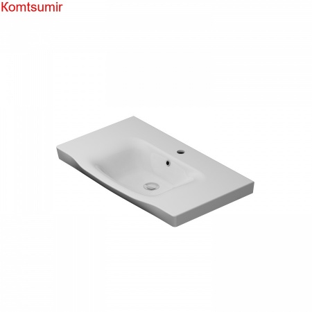 M80WCC0802WG Like, Раковина мебельная, керамическая, 80 см, встроенная, цвет: белый, глянец