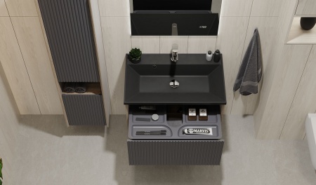 Тумба Tossony 70 подвесная Дуб Самдал/Антрацит