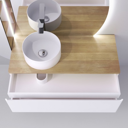 Тумба Solis new 120 подвесная Белая