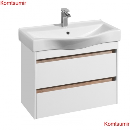 Тумба под раковину AQUATON Нортон 80 подвесная, белая (1A248901NT010)