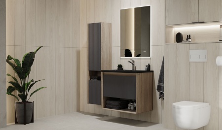 Тумба Tossony 70 подвесная Дуб Самдал/Антрацит