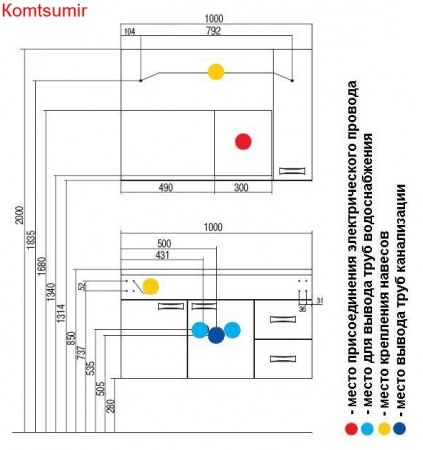Тумба под раковину AQUATON Диор 100 подвесная, белая (1A167701DR010)