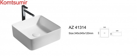 Раковина Trend 34,5*34*12 см., белая (AZ-41314)