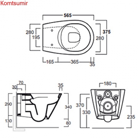 Унитаз подвесной Simas Gambassi 375х565х340 безободковый, с креплением F85, белый (GA18bi) Унитаз подвесной Simas Gambassi 375х565х340 безободковый, с креплением F85, белый (GA18bi)