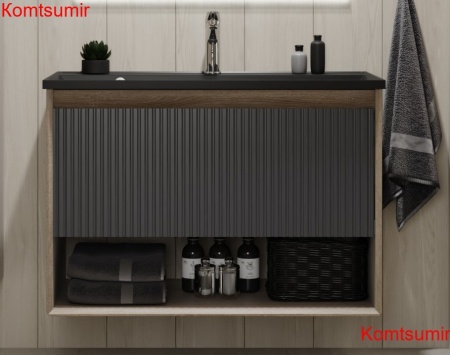 Тумба Tossony 90 подвесная Дуб Самдал/Антрацит