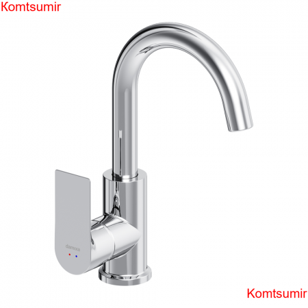 Damixa 470220000 Apollo Смеситель для умывальника с поворотным изливов, хром